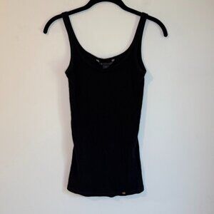 Armani Exchange Black Ribbed Tank Top, size M
